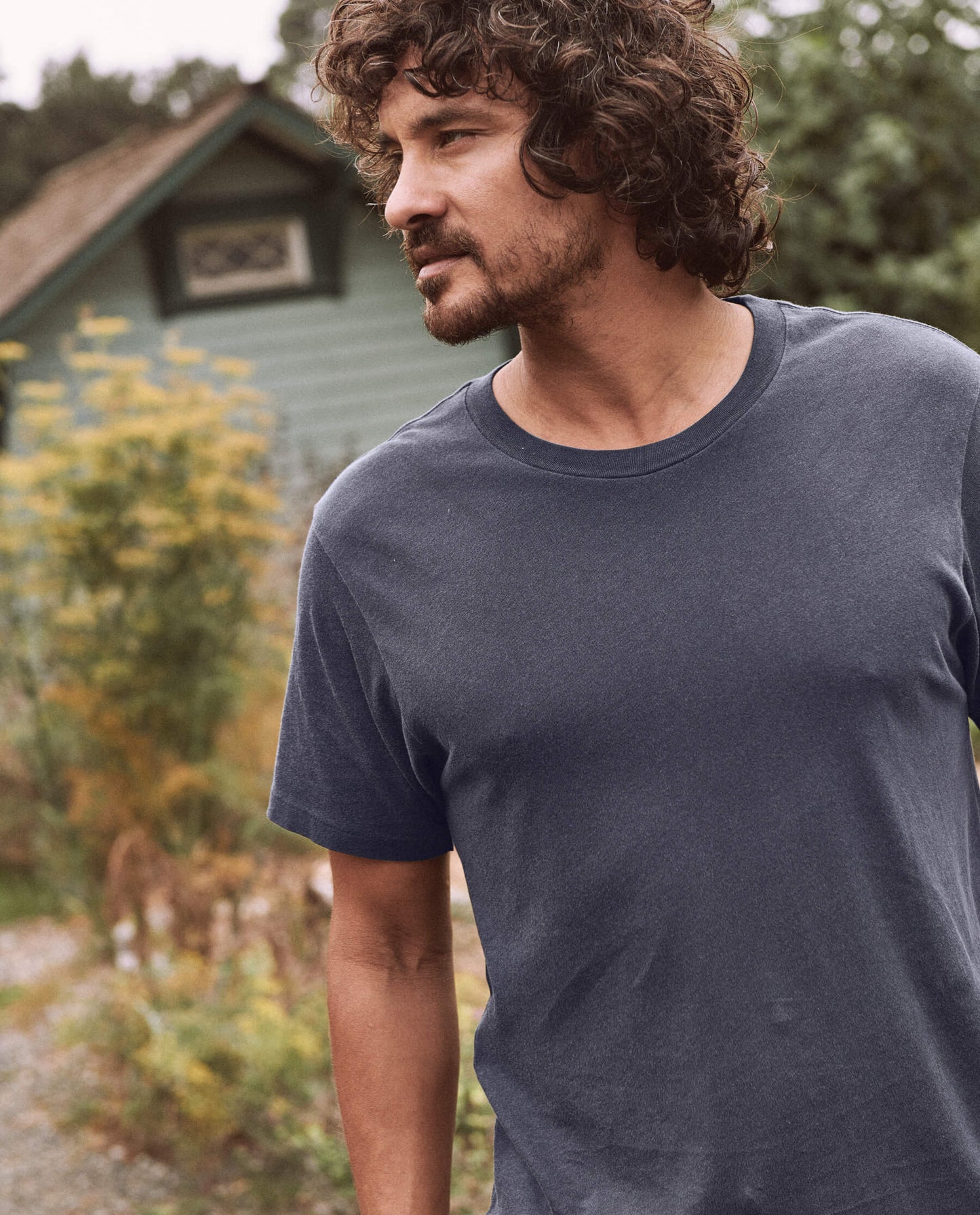 The Men's Slim Tee. -- Washed Navy