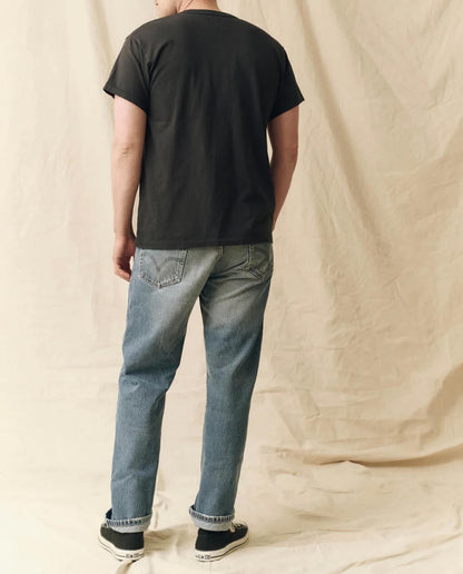 The Men's Pure Knits Boxy Crew. Solid -- Almost Black