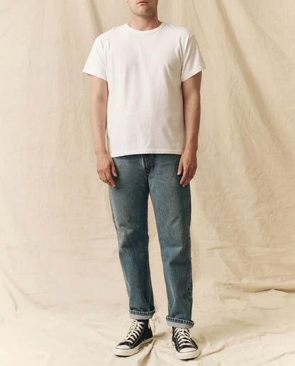 The Men's Pure Knits Boxy Crew. Solid -- True White