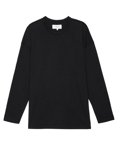 The Men's Pure Knits Long Sleeve Boxy Crew. Solid -- Almost Black