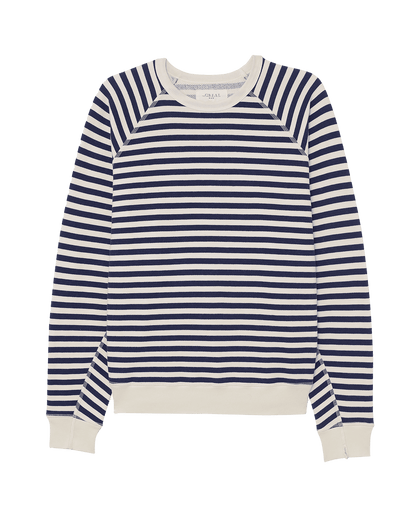The Men's College Sweatshirt. -- Navy Sailor Stripe