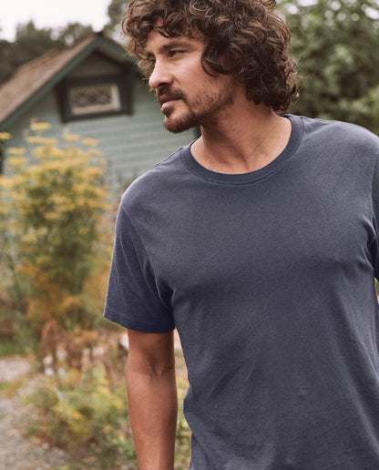 The Men's Slim Tee. -- Washed Navy